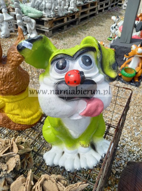 Figurka ogrodowa Piesek z biedronką 45 cm Figurka ogrodowa Piesek z biedronką 45 cm