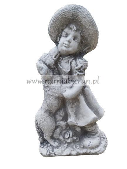 Figurka betonowa DZIEWCZYNA Z PSEM 47 cm Figurka betonowa DZIEWCZYNA Z PSEM 47 cm