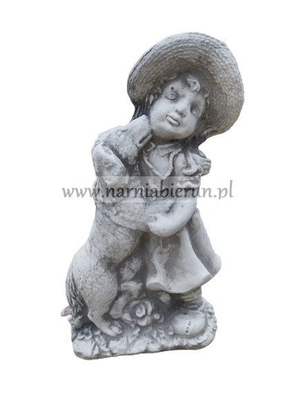 Figurka betonowa DZIEWCZYNA Z PSEM 47 cm Figurka betonowa DZIEWCZYNA Z PSEM 47 cm