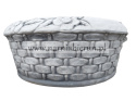 Figurka betonowa okrągła donica 38 cm