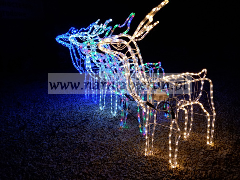 Renifer świecący ruchomy LED 85cm 4 kolory