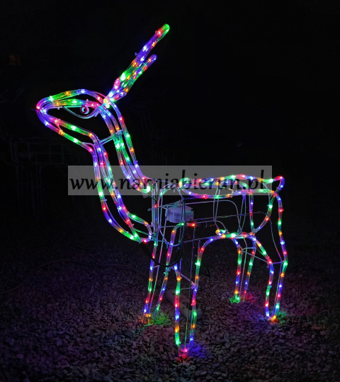 Renifer świecący ruchomy LED 85cm 4 kolory