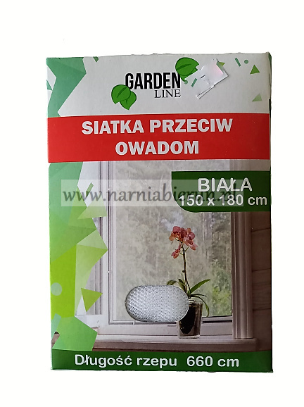 Siatka do okna przeciw owadom moskitiera 150X180 biała Siatka do okna przeciw owadom moskitiera 150X180 biała