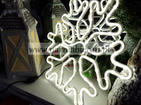 Śnieżynka neon LED ciepły biały/zimny biały energooszczędna Śnieżynka neon LED ciepły biały/zimny biały energooszczędna