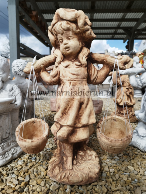 Figurka betonowa DZIEWCZYNKA Z WIADERKAMI 58 cm Figurka betonowa DZIEWCZYNKA Z WIADERKAMI 58 cm