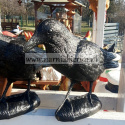 Figurka plastikowa Kruk czarny odstraszający 30 cm odstraszacz