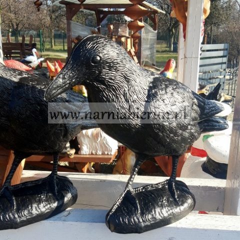 Figurka plastikowa Kruk czarny odstraszający 30 cm odstraszacz Figurka plastikowa Kruk czarny odstraszający 30 cm odstraszacz