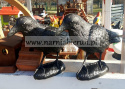 Figurka plastikowa Kruk czarny odstraszający 30 cm odstraszacz