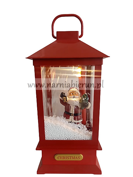 Lampion świąteczny pozytywka Mikołaj led dźwięk Lampion świąteczny pozytywka Mikołaj led dźwięk