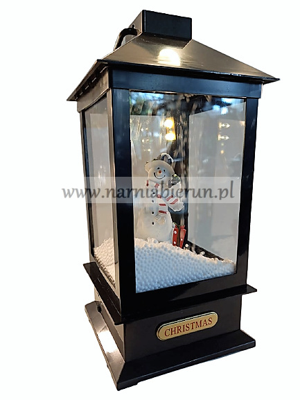 Lampion świąteczny pozytywka Bałwan led dźwięk Lampion świąteczny pozytywka Bałwan led dźwięk