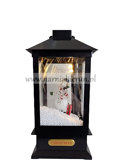 Lampion świąteczny pozytywka Bałwan led dźwięk Lampion świąteczny pozytywka Bałwan led dźwięk