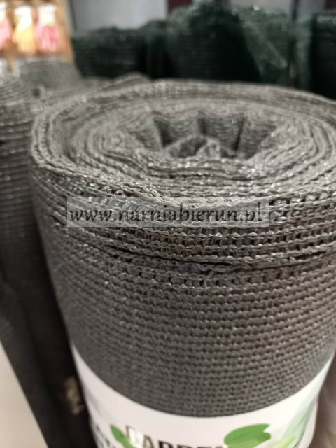 Siatka cieniująca osłona na ogrodzenie płot szara rolka 25M