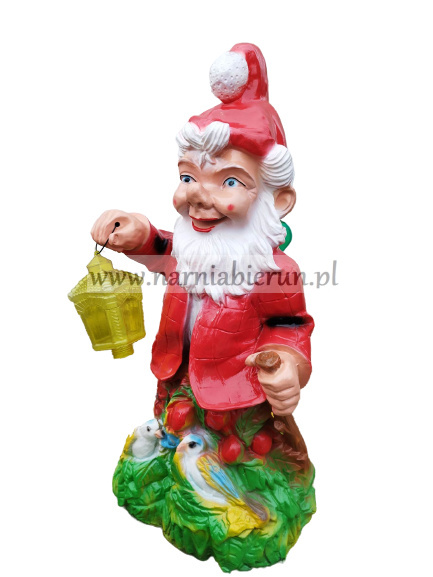 Figurka z żywicy KRASNAL z lampką i ptaszkami H70 Figurka z żywicy KRASNAL z lampką i ptaszkami H70