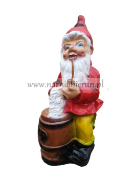 Duży krasnal ogrodowy z piwem 70cm