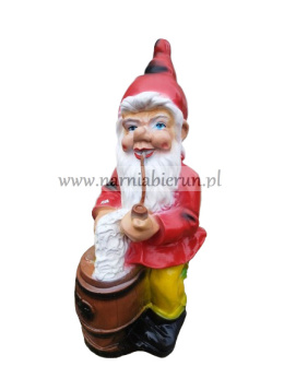 Duży krasnal ogrodowy z piwem 70cm