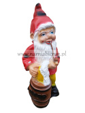 Duży krasnal ogrodowy z piwem 70cm