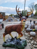 Figurka z żywicy JELEŃ na skale 114 cm