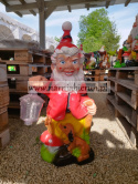 Figurka z żywicy Karsnoludek Krasnal z psem 80 cm