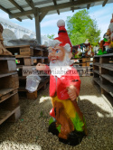 Figurka z żywicy Karsnoludek Krasnal z psem 80 cm