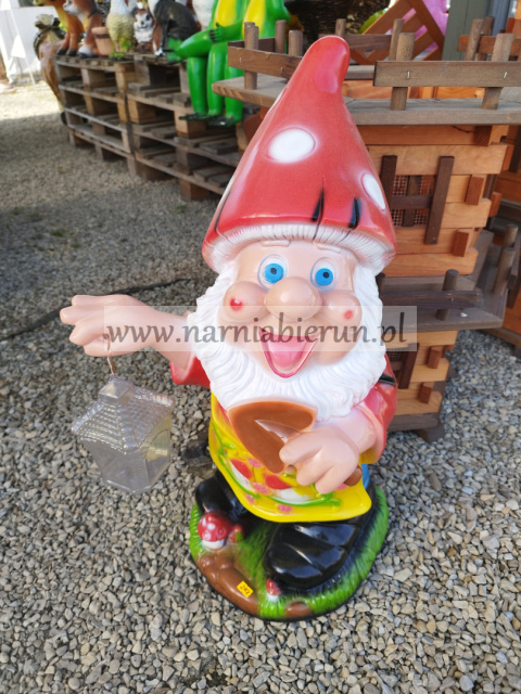 Figurka ogrodowa Krasnal latarnik ogrodnik 70 cm Figurka ogrodowa Krasnal latarnik ogrodnik 70 cm