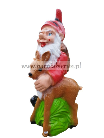 Figurka ogrodowa Krasnal z sarną 80 cm Figurka ogrodowa Krasnal z sarną 80 cm