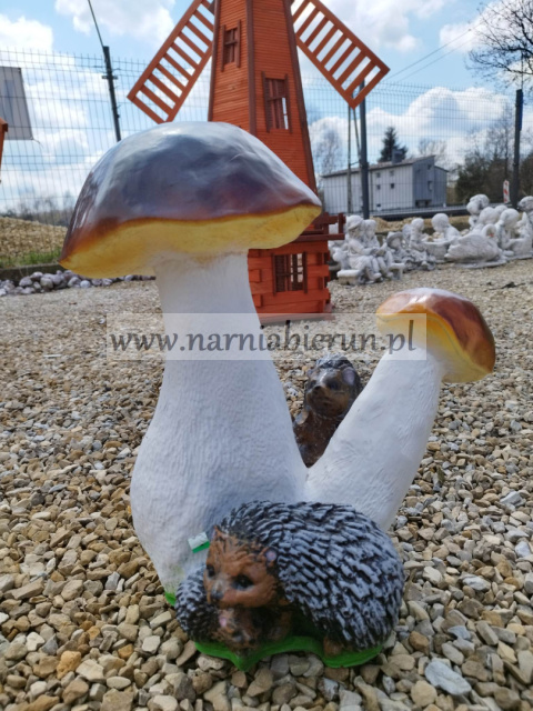 Figurka z żywicy Grzyb jeż Grzyby z jeżami 46 cm Figurka z żywicy Grzyb jeż Grzyby z jeżami 46 cm