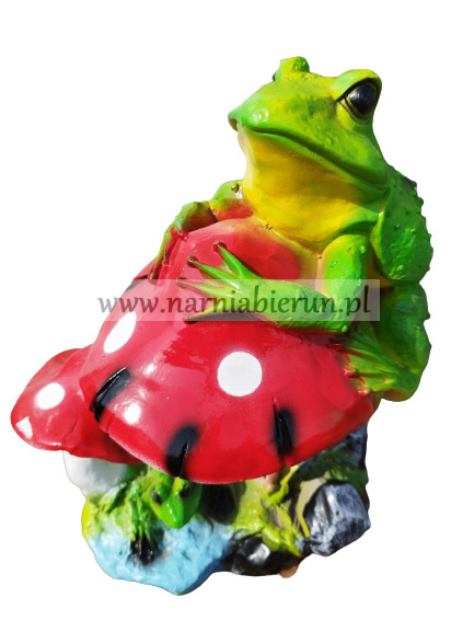 Figurka ogrodowa Żaba na muchomorze Figurka ogrodowa Żaba na muchomorze