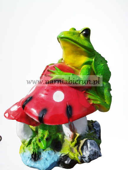 Figurka ogrodowa Żaba na muchomorze Figurka ogrodowa Żaba na muchomorze