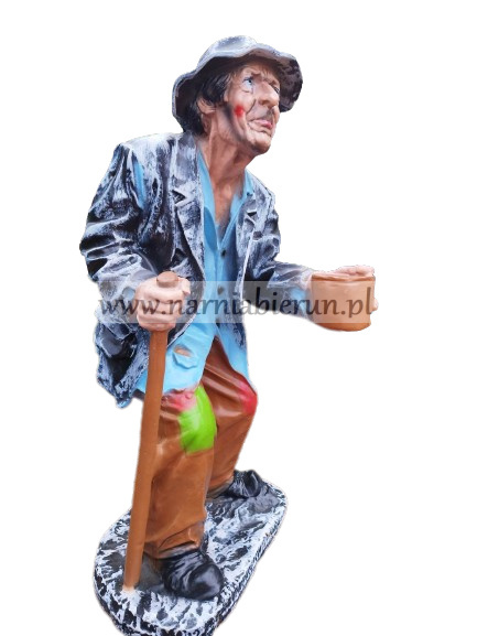 Figurka z żywicy Żebrak Stary Dziad 92 cm Figurka z żywicy Żebrak Stary Dziad 92 cm