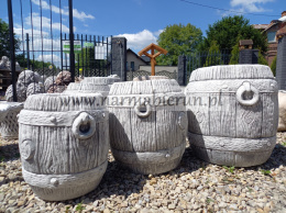 Figurka betonowa donica doniczka BECZKA ŚREDNIA 33 cm