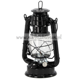 LAMPA NAFTOWA METALOWA DUŻA CZARNA