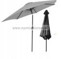 Parasol ogrodowy skośny szary 300 cm + pokrowiec