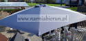 Parasol ogrodowy skośny szary 300 cm + pokrowiec