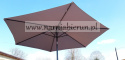 Parasol ogrodowy skośny szary 300 cm + pokrowiec