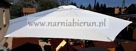 Parasol ogrodowy skośny beżowy 300 cm + pokrowiec Parasol ogrodowy skośny beżowy 300 cm + pokrowiec