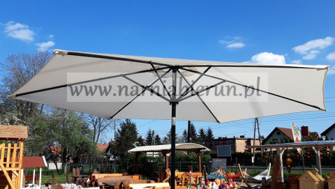 Parasol ogrodowy skośny beżowy 300 cm + pokrowiec Parasol ogrodowy skośny beżowy 300 cm + pokrowiec