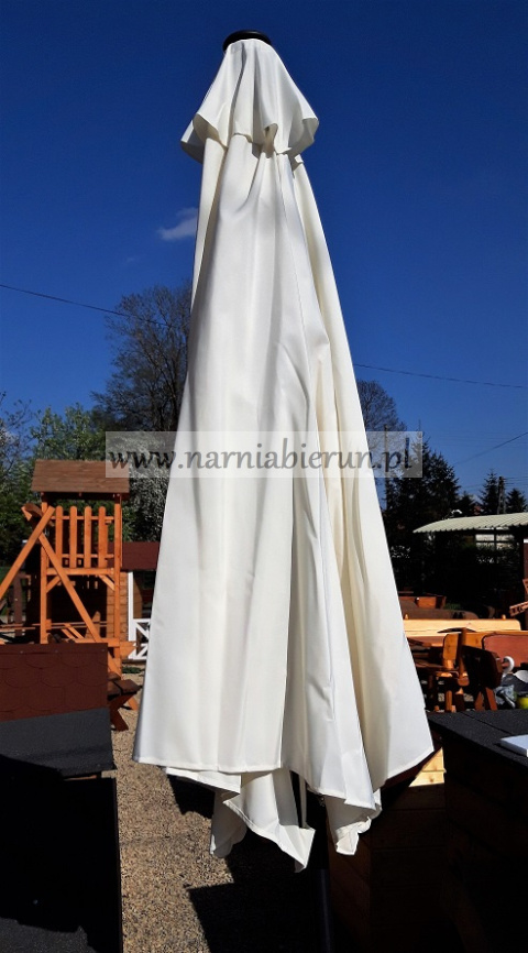 Parasol ogrodowy skośny beżowy 300 cm + pokrowiec Parasol ogrodowy skośny beżowy 300 cm + pokrowiec