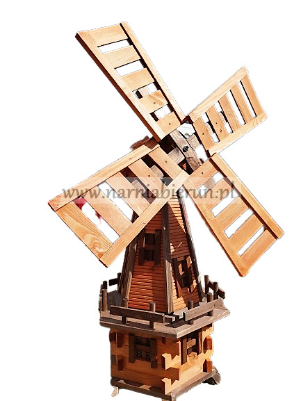 Wiatrak ogrodowy drewniany wiatraki drewniane 135 cm Wiatrak ogrodowy drewniany wiatraki drewniane 135 cm