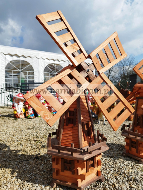 Wiatrak ogrodowy drewniany wiatraki drewniane 135 cm Wiatrak ogrodowy drewniany wiatraki drewniane 135 cm