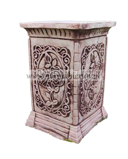 Figurka betonowa filar podstawa KOLUMNA ZDOBIONA 25 cm Figurka betonowa filar podstawa KOLUMNA ZDOBIONA 25 cm