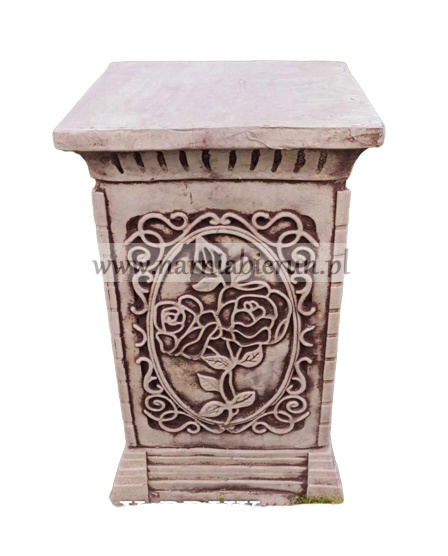 Figurka betonowa filar podstawa KOLUMNA ZDOBIONA 25 cm Figurka betonowa filar podstawa KOLUMNA ZDOBIONA 25 cm