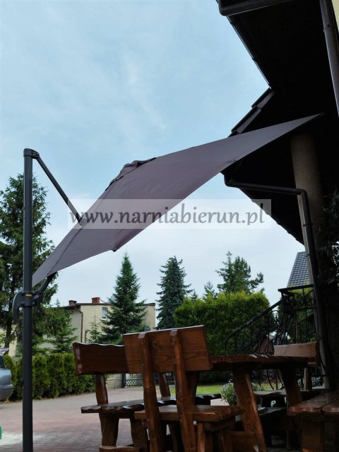 Parasol ogrodowy brązowy Mini Roma 250x250 cm + pokrowiec Parasol ogrodowy brązowy Mini Roma 250x250 cm + pokrowiec