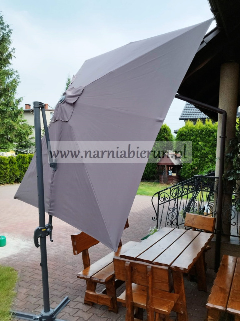 Parasol ogrodowy brązowy Mini Roma 250x250 cm + pokrowiec Parasol ogrodowy brązowy Mini Roma 250x250 cm + pokrowiec