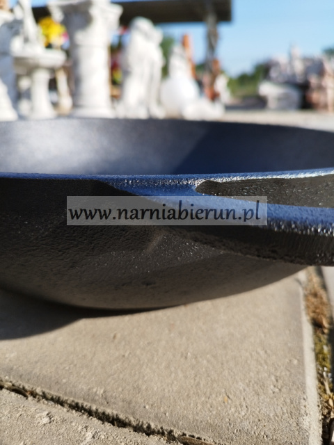 Patelnia żeliwna 38 cm talerz indukcja gaz ognisko 9 cm Patelnia żeliwna 38 cm talerz indukcja gaz ognisko 9 cm