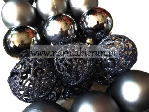 Bombki choinkowe mix wzorów 36 szt 6cm Bombki choinkowe mix wzorów 36 szt 6cm