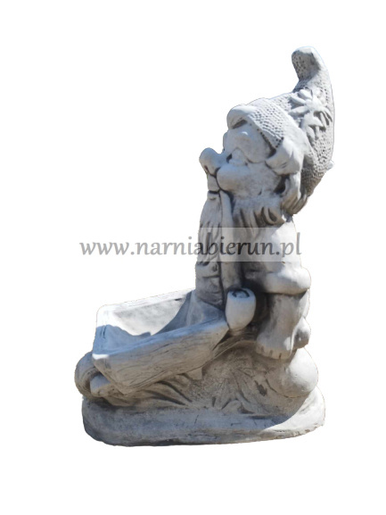 Figurka betonowa KRASNAL Z TACZKĄ 40 cm Figurka betonowa KRASNAL Z TACZKĄ 40 cm