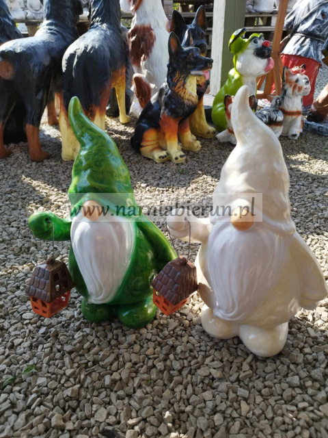 Figurka z ceramiki Krasnoludek z lampką Figurka z ceramiki Krasnoludek z lampką