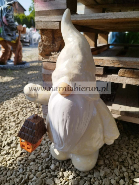 Figurka z ceramiki Krasnoludek z lampką Figurka z ceramiki Krasnoludek z lampką