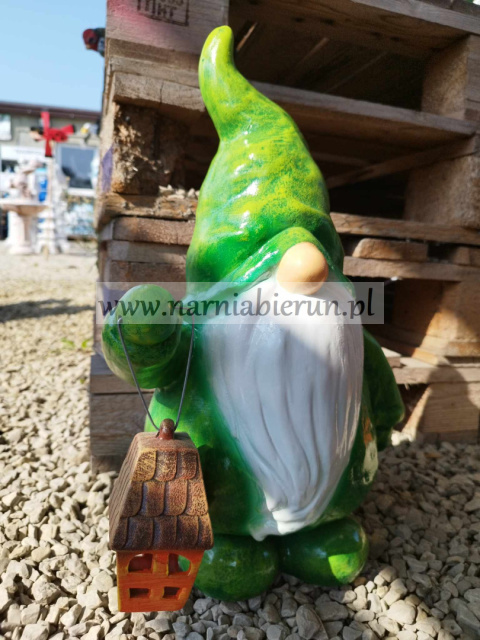Figurka z ceramiki Krasnoludek z lampką Figurka z ceramiki Krasnoludek z lampką