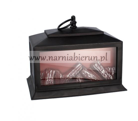 LAMPION LED Z EFEKTEM KOMINKA 220x140x200 mm CZARNY LAMPION LED Z EFEKTEM KOMINKA 220x140x200 mm CZARNY